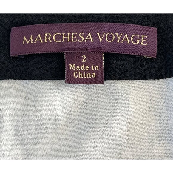 Marchesa Voyage‎ Black Treasure Sheath Dress Sleeveless Size 2 $395 - Picture 5 of 9